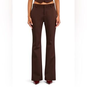 SER.O.YA ELVIRA HEAVY SATIN SLIM FLARE TROUSER